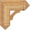 Ekena Millwork Westlake Arts and Crafts Rough Sawn Bracket w/ Offset Brace, Western Red Cedar, 8"W x 18"D x 18"H BKT0806X18X18WTL03RWR - alternate 3